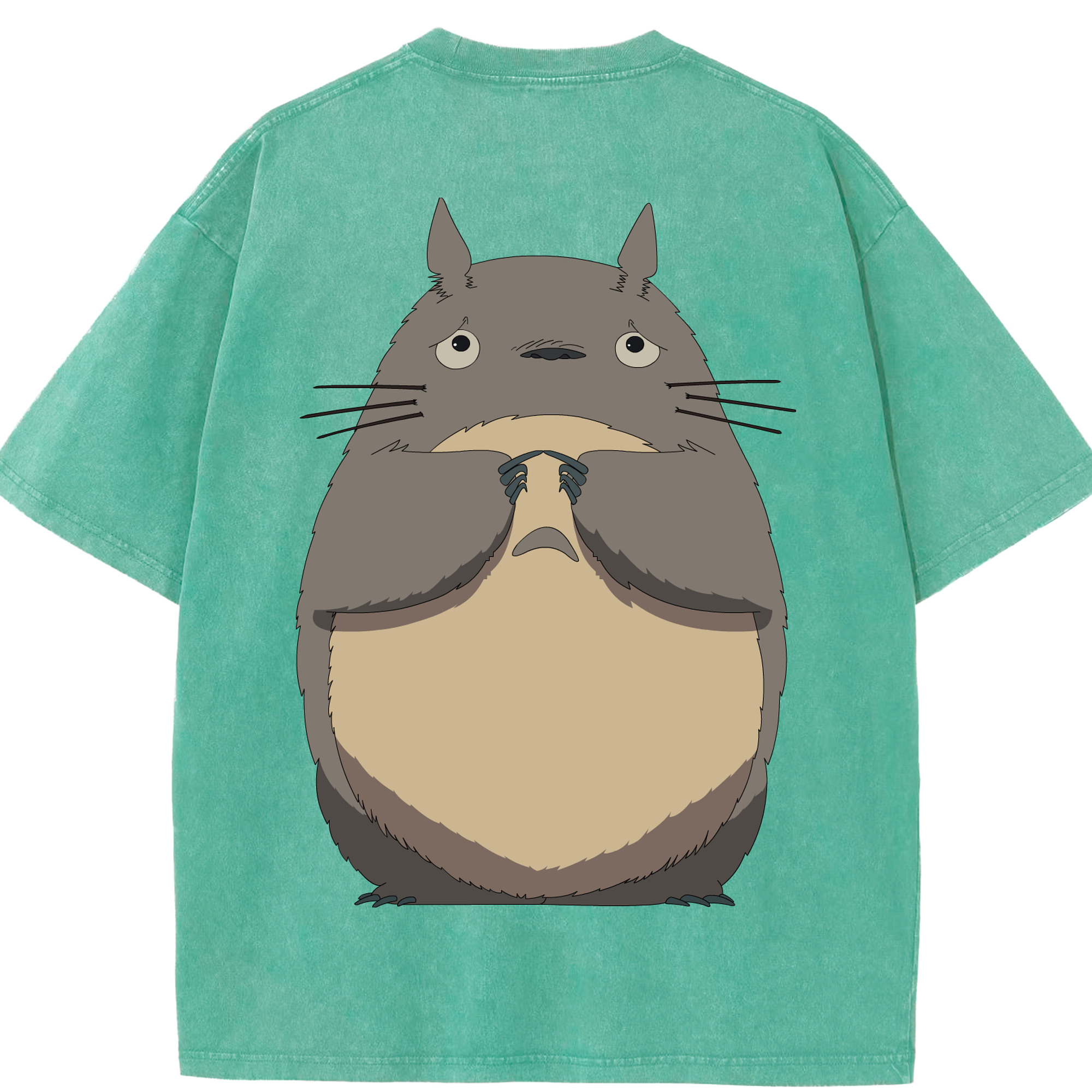 （画像用） となりのトトロ 草壁メイ 草壁サツキ My Neighbor Totoro Satsuki Kusakabe Mei Kusakabe 綿100% ヴィンテージ風 半袖Tシャツ（背面プリント）